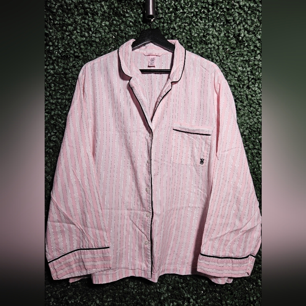 VS Pj Set, Pink with Black Trim